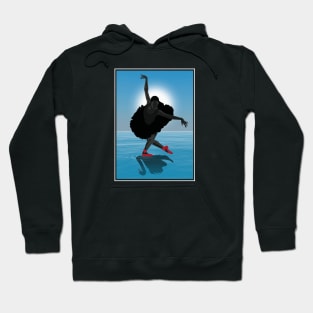 Ballerina Black silhouette dancing the Swan Lake Hoodie